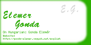 elemer gonda business card