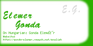 elemer gonda business card